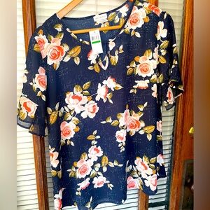 Van Heusen Women’s floral short sleeve blouse